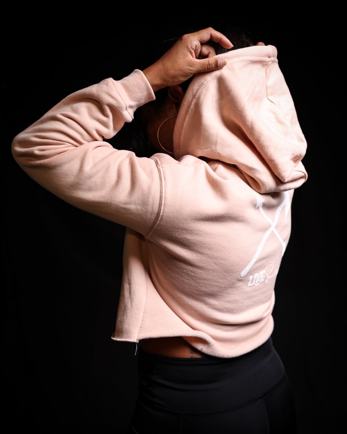 Crop Pullover CYS Hoodie - Peach - Live Restless, LLC.