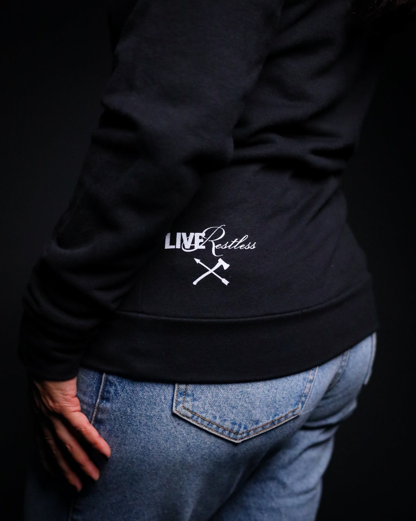 Crossed Out Comfortable Hoodie - Black - Live Restless, LLC.