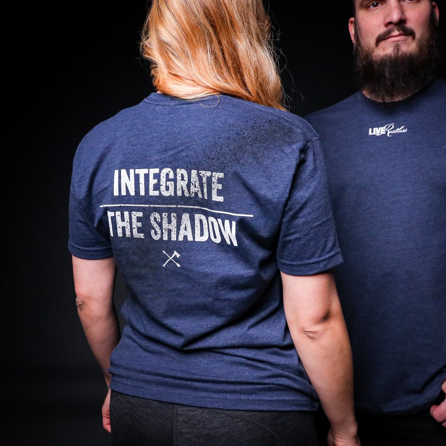 Integrate The Shadow Overspray Tee - Indigo - Live Restless, LLC.