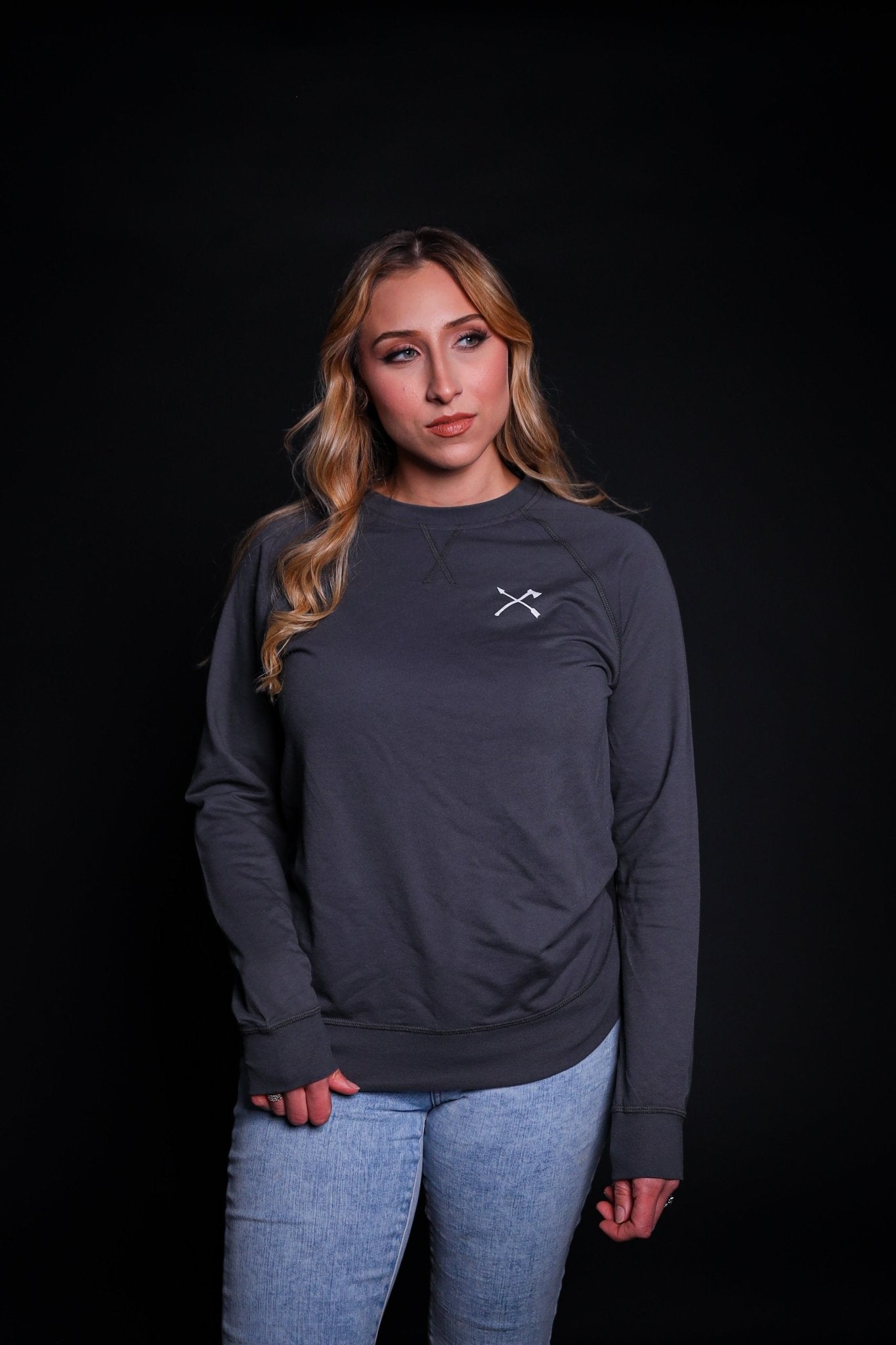 Live Restless Raglan Crew Sweatshirt - Grey - Live Restless, LLC.