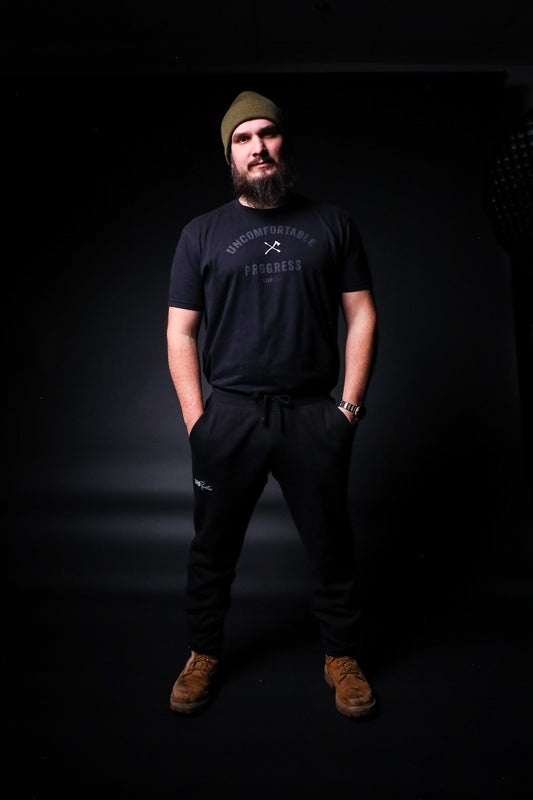 Printed Jogger Pants - Black - Live Restless, LLC.