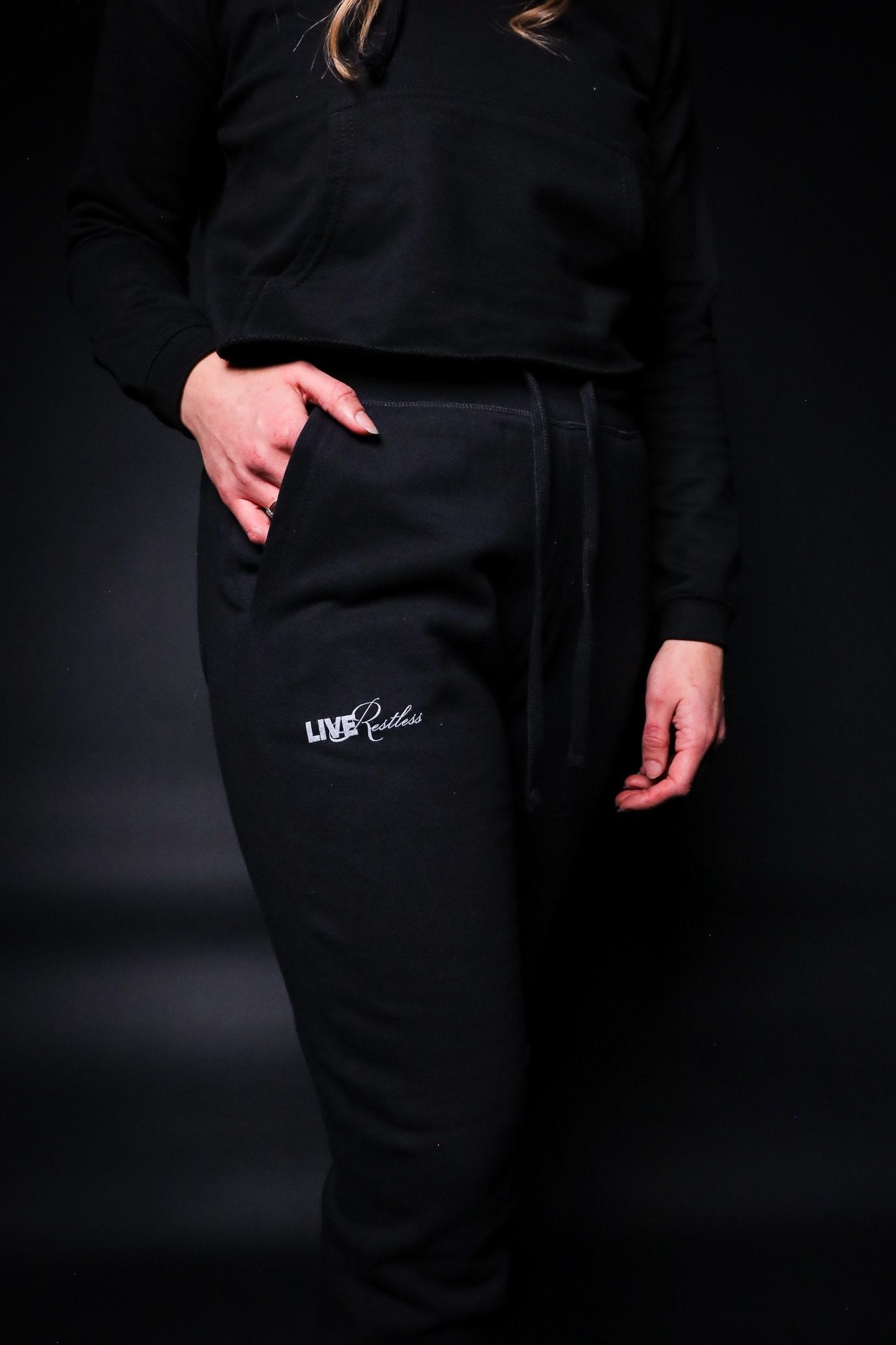 Printed Jogger Pants - Black - Live Restless, LLC.