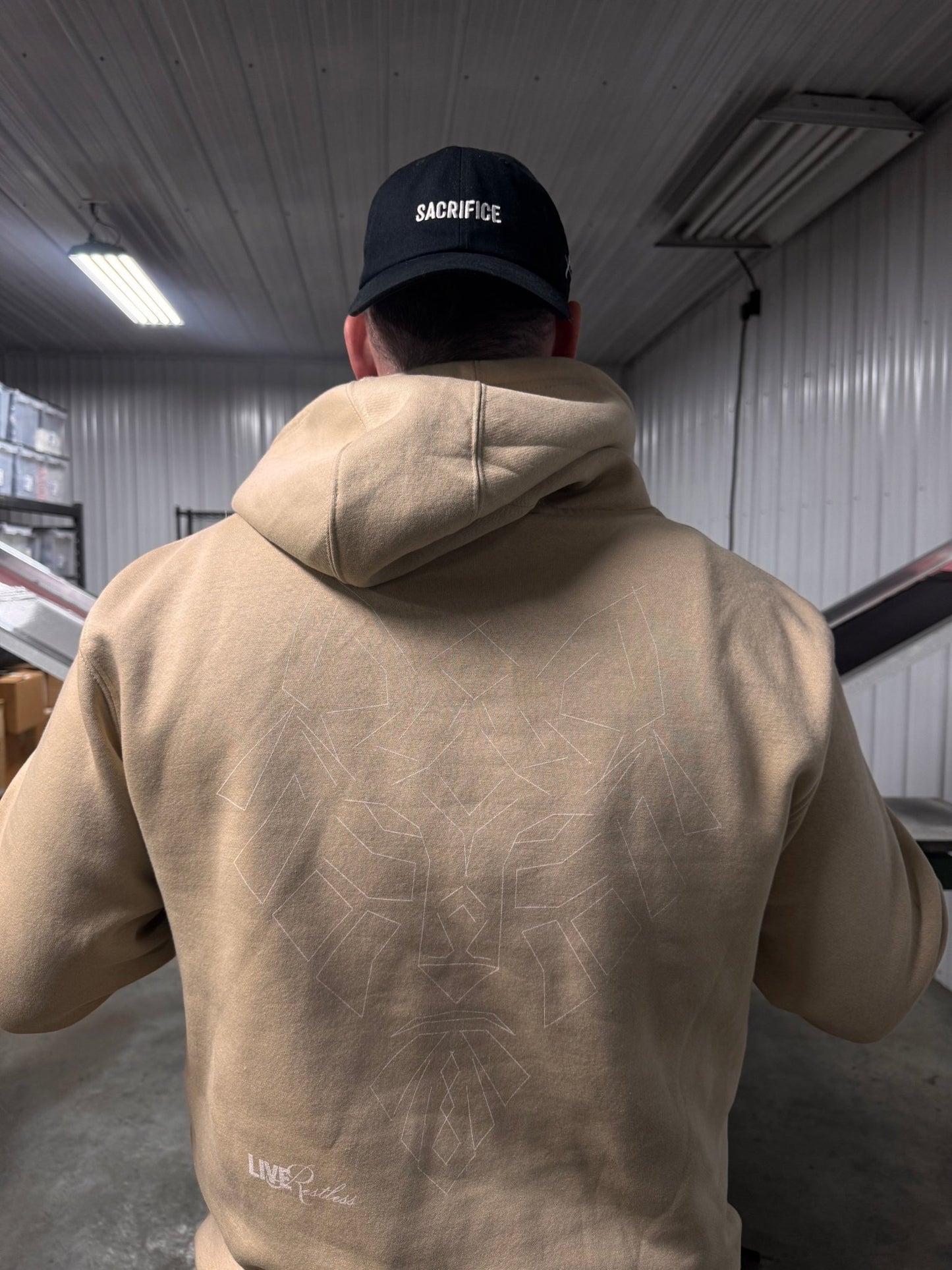 Embrace Honor Hoodie Tan - Live Restless, LLC.