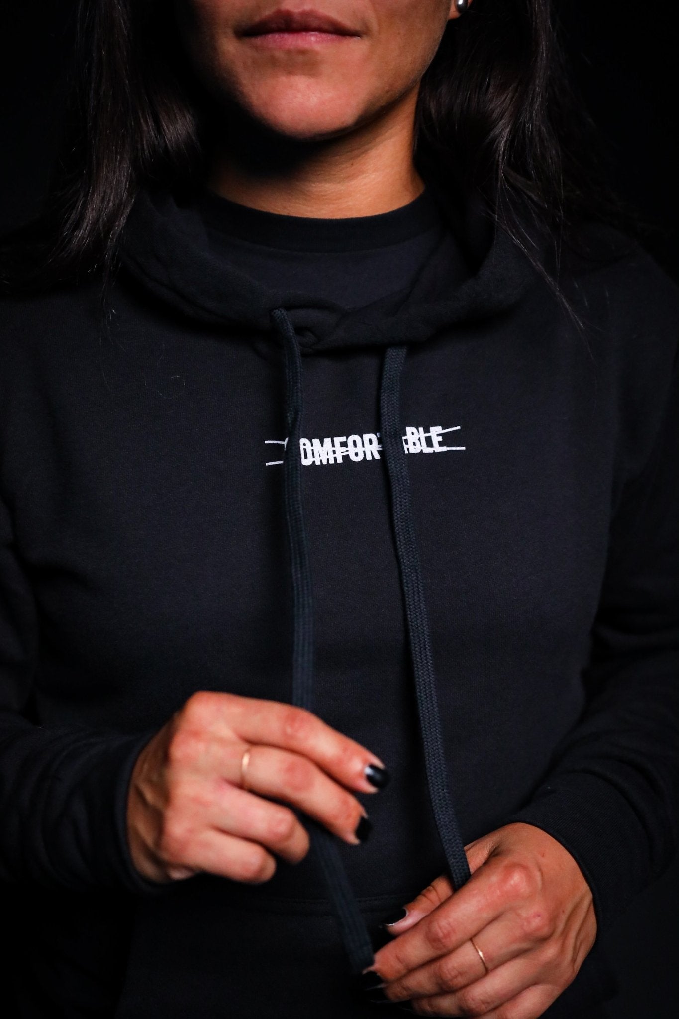 Crossed Out Comfortable Hoodie - Black - Live Restless, LLC.