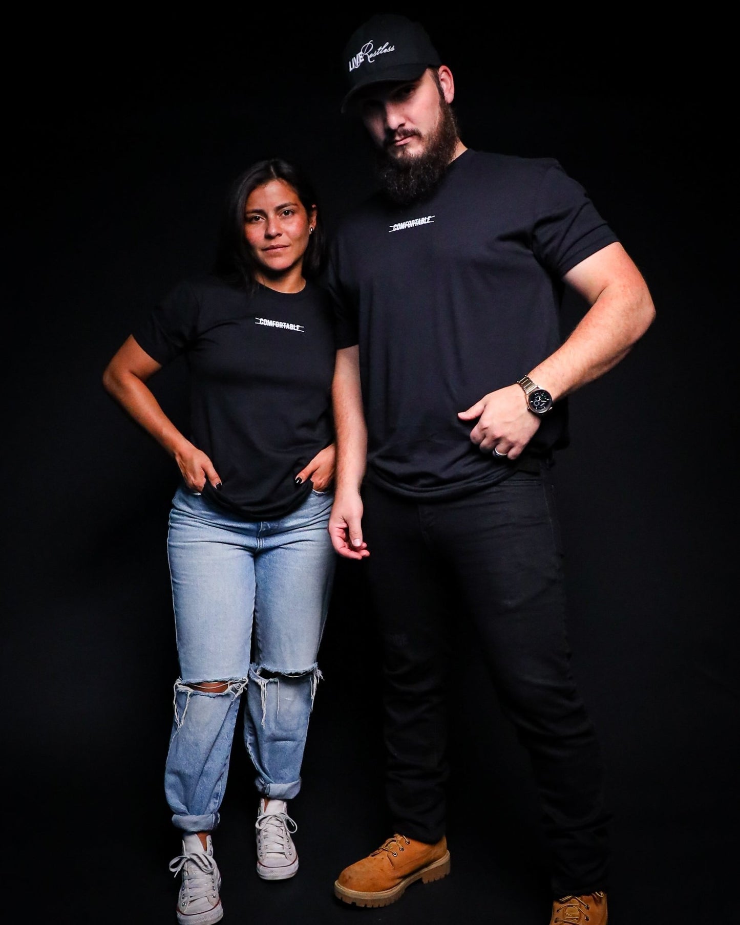 Crossed Out Comfortable Tee - Black - Live Restless, LLC.