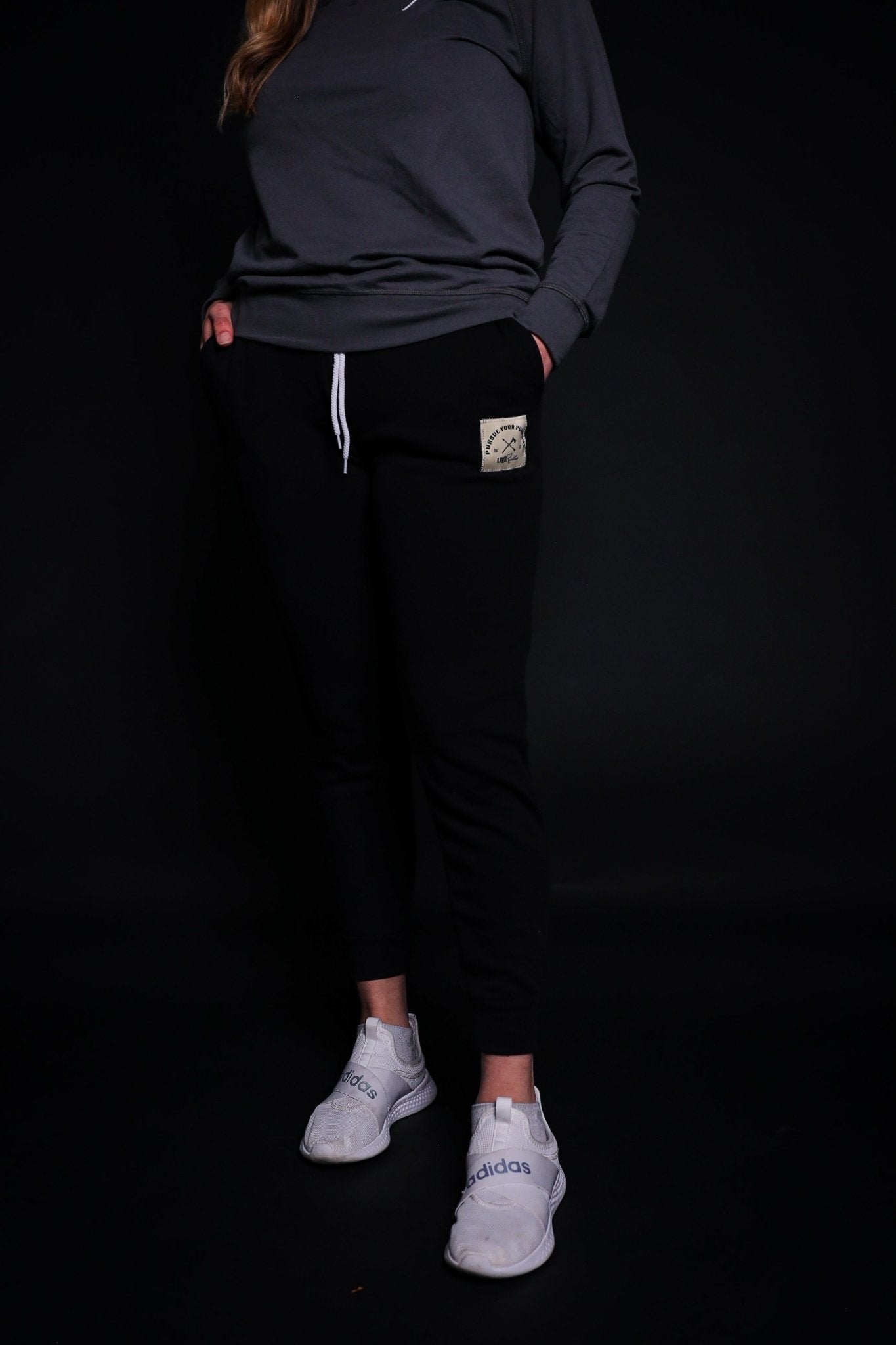 Live Restless Jogger Pants With Patch - Black - Live Restless, LLC.